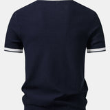 Ensemble Améline — polo zippé en maille contrastante & pantalon fuselé coupe slim