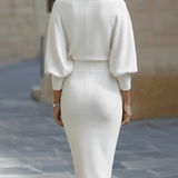 Alix | Robe de cocktail à col bénitier