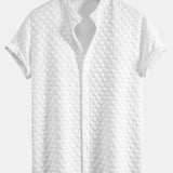 Ensemble — chemise à col officier à damier & short jacquard à damier