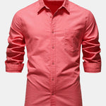 Améline — Chemise en lin et coton à manches longues et poche