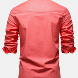 Améline — Chemise en lin et coton à manches longues et poche