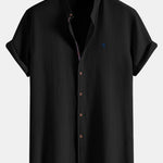 Ensemble — chemise en seersucker à manches courtes & pantalon texturé froissé