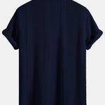 Ensemble Capucine — chemise jacquard géométrique & pantalon texturé froissé à jambe droite