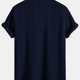 Ensemble Capucine — chemise jacquard géométrique & pantalon texturé froissé à jambe droite