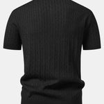 Ensemble — polo en maille jacquard torsadé & pantalon fuselé coupe slim