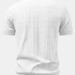 Ensemble — polo zippé en maille jacquard torsadé & pantalon fuselé coupe slim