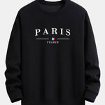 Ensemble — sweat à col rond coupe décontractée à imprimé Paris & pantalon de jogging