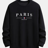 Ensemble — sweat à col rond coupe décontractée à imprimé Paris & pantalon de jogging