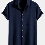 Ensemble — chemise texturée froissée & pantalon à jambe droite