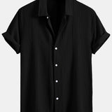 Ensemble Capucine — chemise jacquard géométrique & pantalon texturé froissé à jambe droite