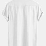 Ensemble — chemise en lin à manches courtes & short texturé froissé à cordon