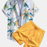 Ensemble — chemise à imprimé palmiers aquarelle & short de bain