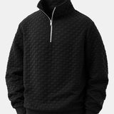 Ensemble — sweat jacquard à damier et col zippé & pantalon de jogging