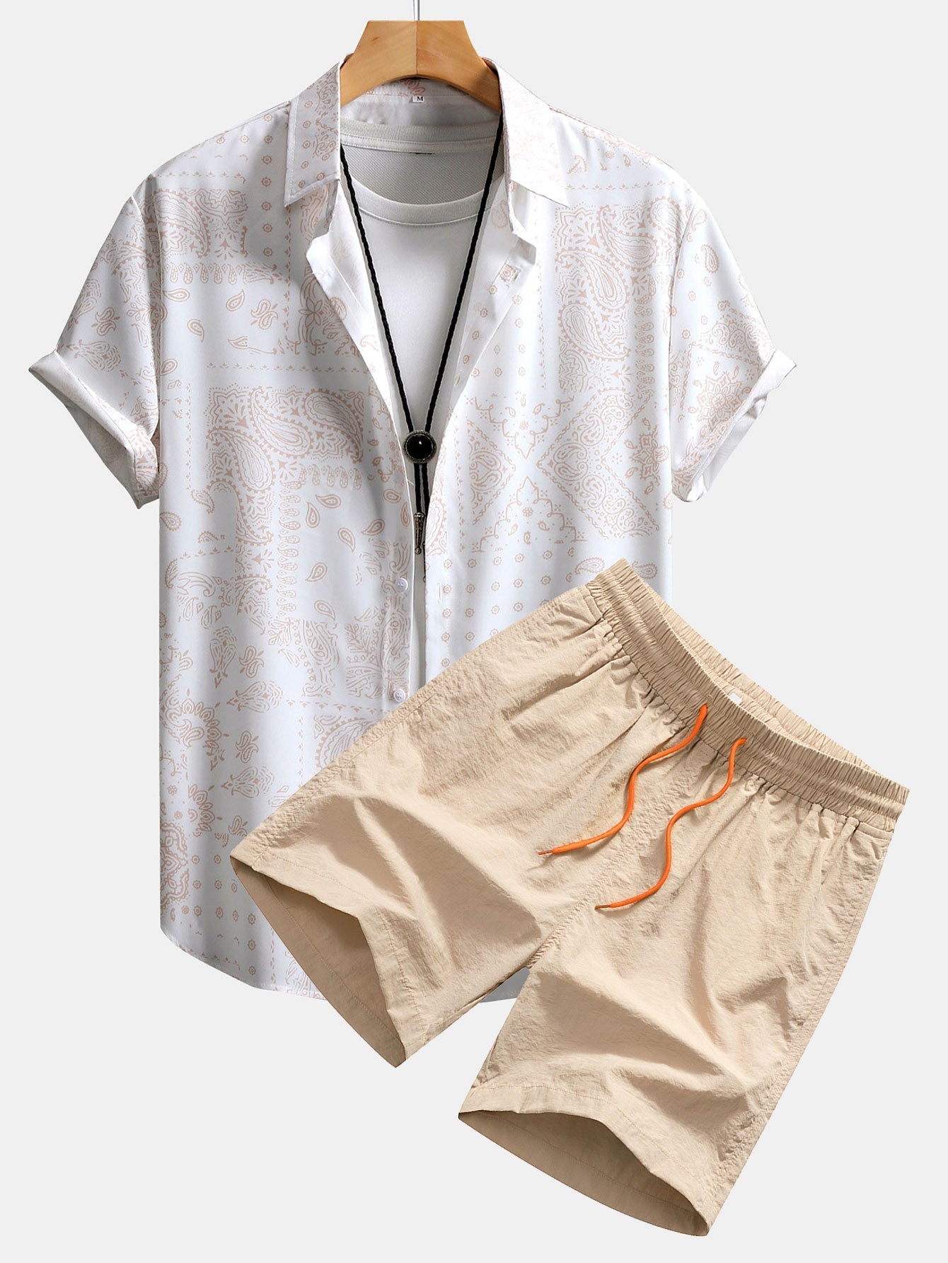 Ensemble Sidonie — chemise à imprimé paisley & short de bain