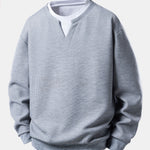 Ensemble — sweat gaufré 2 en 1 à col cranté & pantalon gaufré à plis