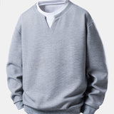 Ensemble — sweat gaufré 2 en 1 à col cranté & pantalon gaufré à plis