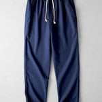 Ensemble — chemise en lin à manches courtes & pantalon en lin à jambe droite