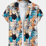 Ensemble — chemise à imprimé chat & short de bain à cordon