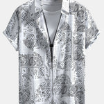 Ensemble Capucine — chemise à imprimé paisley & short de bain