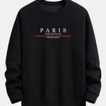 Ensemble Sidonie — sweat à col rond coupe décontractée à slogan Paris & pantalon de jogging