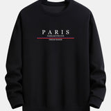 Ensemble Sidonie — sweat à col rond coupe décontractée à slogan Paris & pantalon de jogging