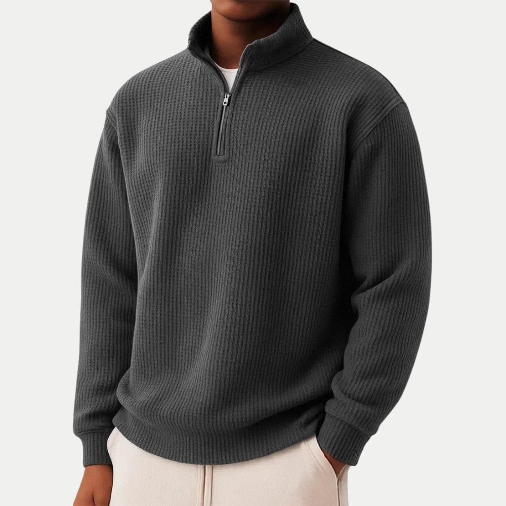 ELEGANT ZIPPERED PULLOVER FOR MEN