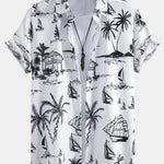 Ensemble — chemise à imprimé nautique & short de bain