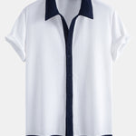 Ensemble — chemise côtelée contrastante & short côtelé à cordon