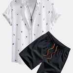 Ensemble — chemise à imprimé palmiers, ancres et voiliers & short de bain