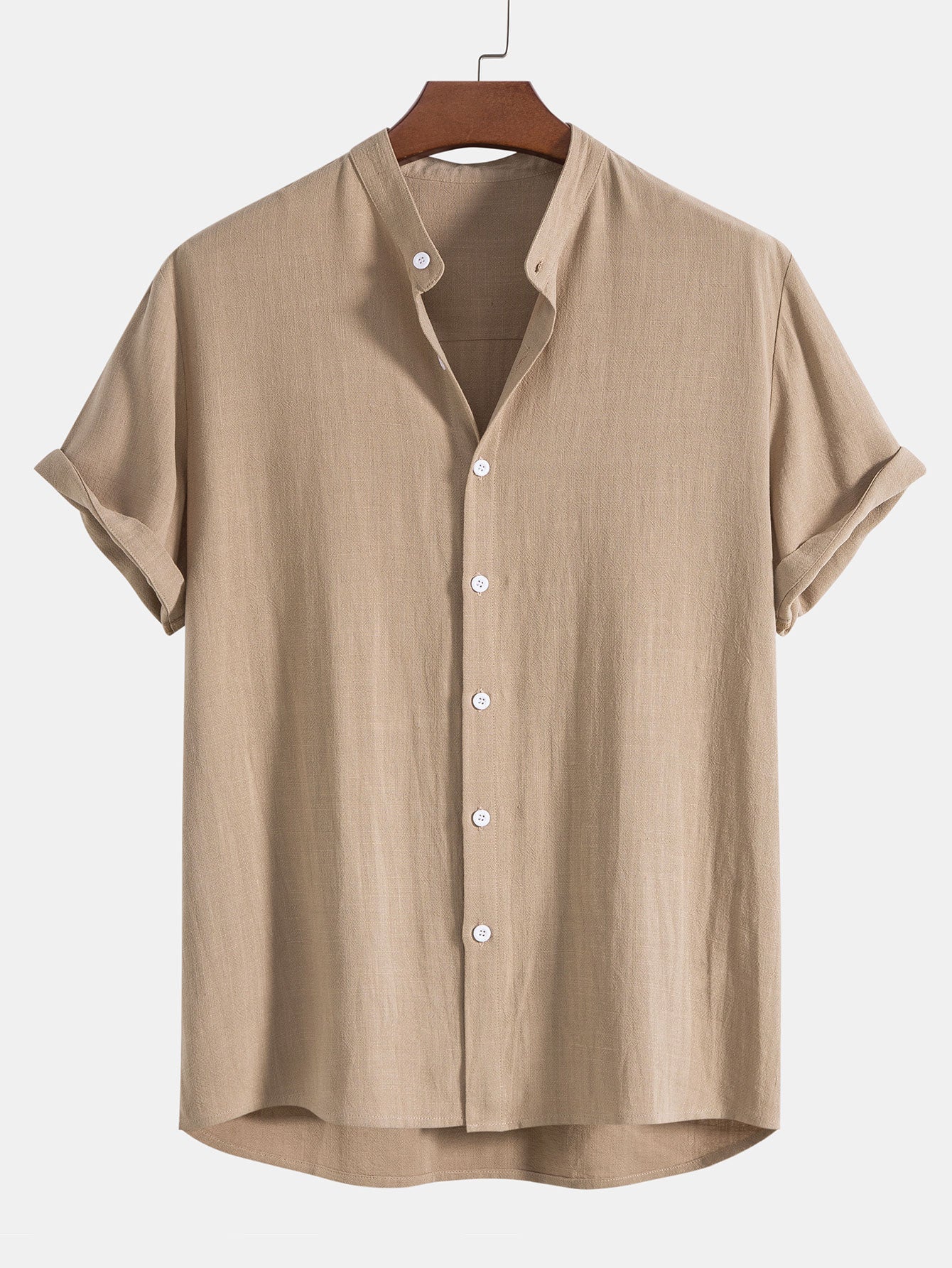 Ensemble — chemise en lin et viscose & short rayé à cordon en lin et coton