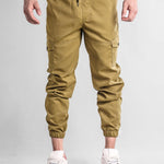 Ensemble — chemise à empiècements à carreaux en velours côtelé & pantalon cargo de jogging chino