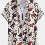 Ensemble — chemise à imprimé western & short de bain à cordon