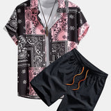 Ensemble Bérénice — chemise à imprimé paisley & short de bain