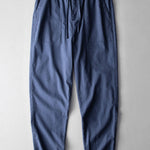 Ensemble — chemise en lin et coton à col officier & pantalon en lin et coton