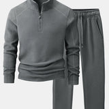 Ensemble — sweat polaire à col zippé & pantalon polaire à jambe droite