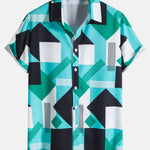 Ensemble Capucine — chemise à imprimé rayé color block & short de bain