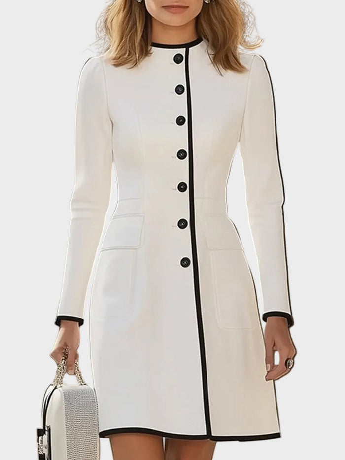 Ksenia | Robe midi contrastée