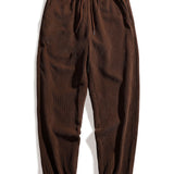 Ensemble — chemise patchwork à carreaux en velours côtelé & pantalon de jogging en velours côtelé