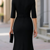 Julie — Robe Midi Noire