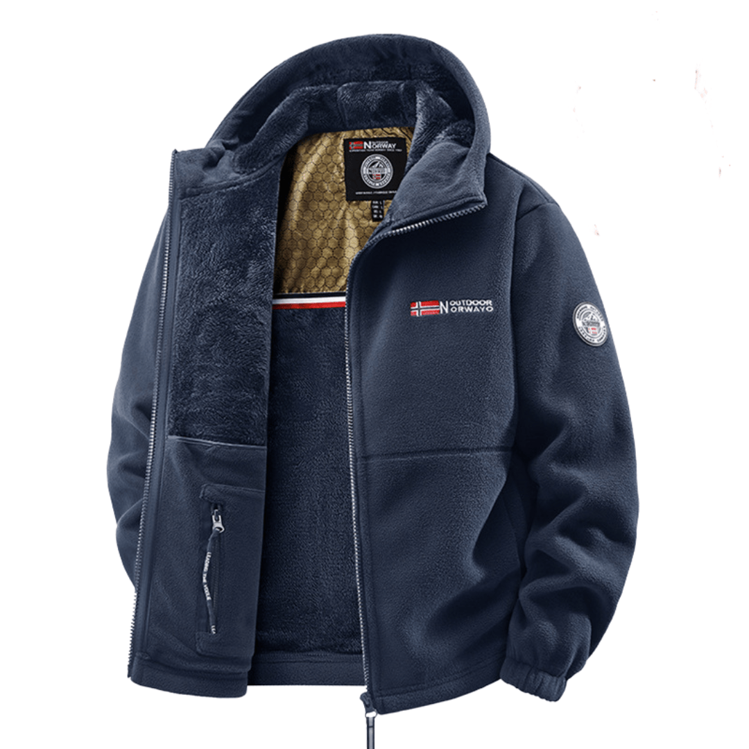 INSULATED FLEECE BOMBER JACKET FOR MEN