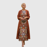 Solange | Ensemble robe longue et gilet long assorti