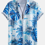 Ensemble — chemise à imprimé feuilles tropicales & short de bain à cordon