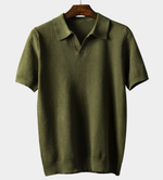 Elijah | Textured knit polo shirt