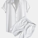 Ensemble — chemise jacquard géométrique & short