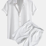 Ensemble — chemise jacquard géométrique & short