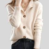 Claire — Cardigan en Cachemire Style Rétro