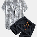 Ensemble Capucine — chemise à imprimé paisley & short de bain