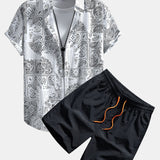 Ensemble Capucine — chemise à imprimé paisley & short de bain