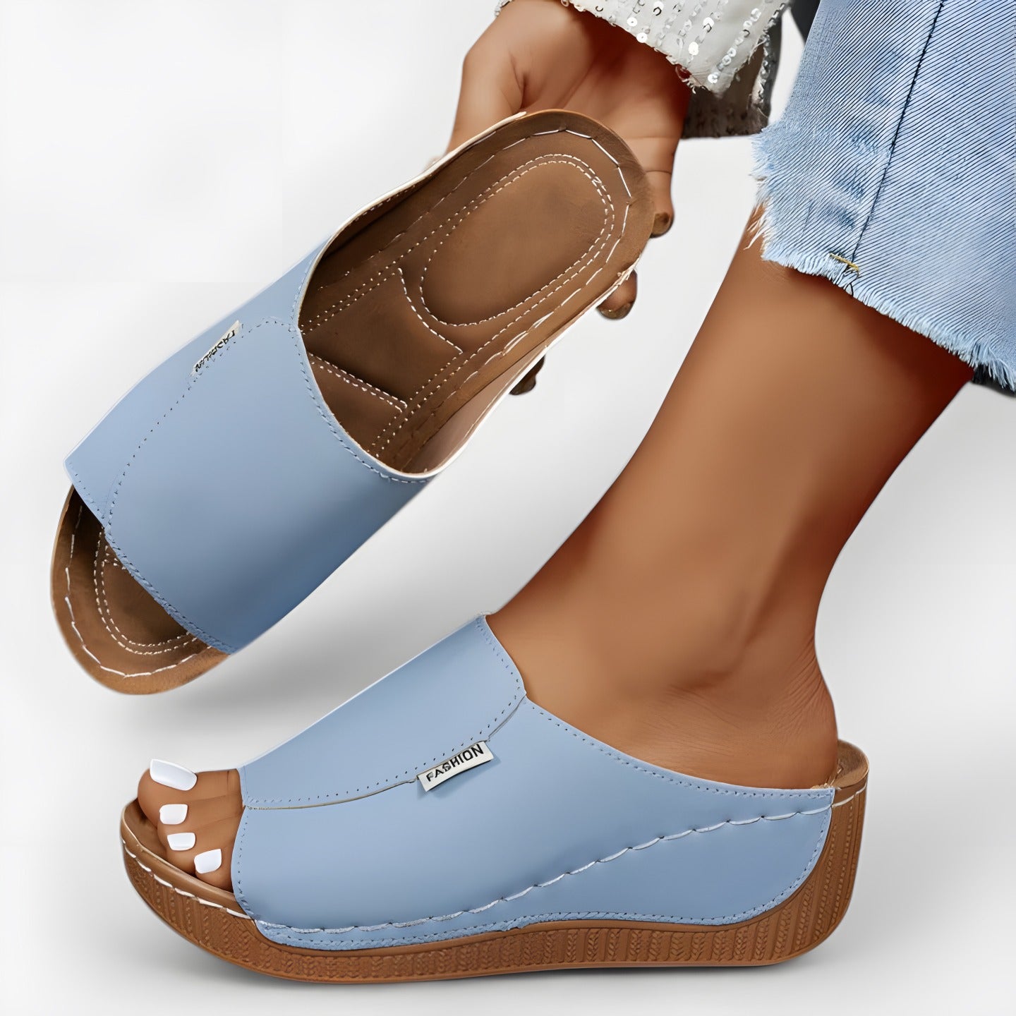 Sixtine | Sandales femme légères et élégantes Bleu