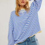 Irène | Sweat à rayures et bords contrastés